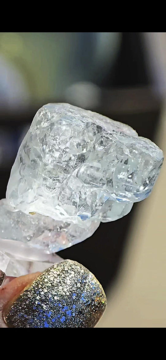Shigar Valley Aquamarine | High Clarity Raw Blue Beryl | Collector's Gemstone | Reiki & Throat Chakra Crystal | Natural Aquamarine