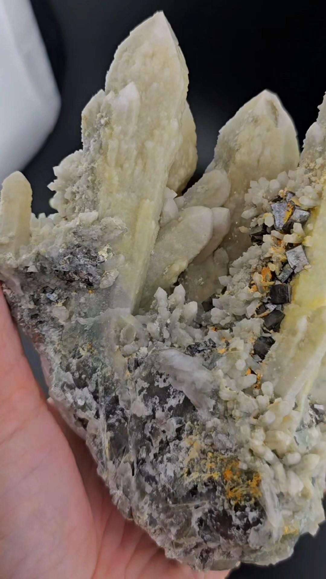 Dragon Cluster Masterpiece Inner Mongolia Old Stock with Pyrite on Fluorite