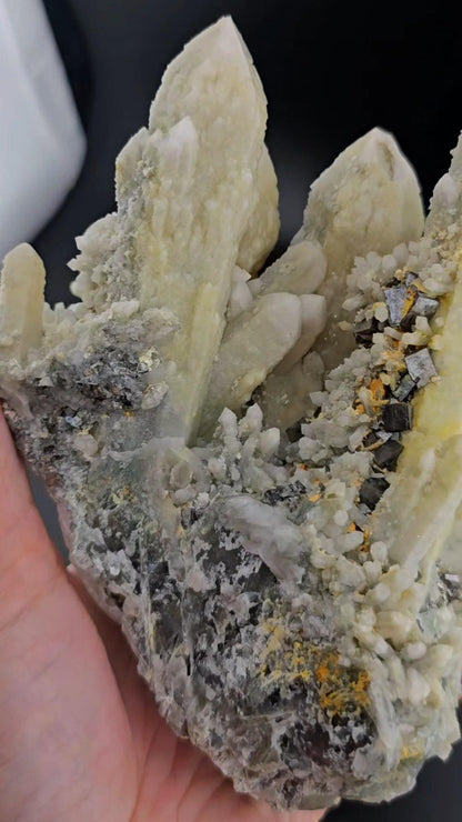 Dragon Cluster Masterpiece Inner Mongolia Old Stock with Pyrite on Fluorite