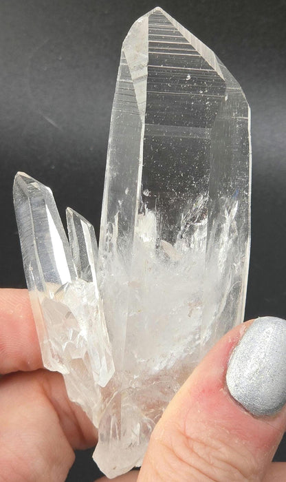 Lemurian Clear Quartz Point with Striated Riders! Amazing Santander piece!