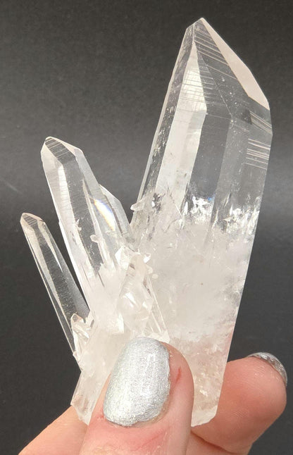 Lemurian Clear Quartz Point with Striated Riders! Amazing Santander piece!