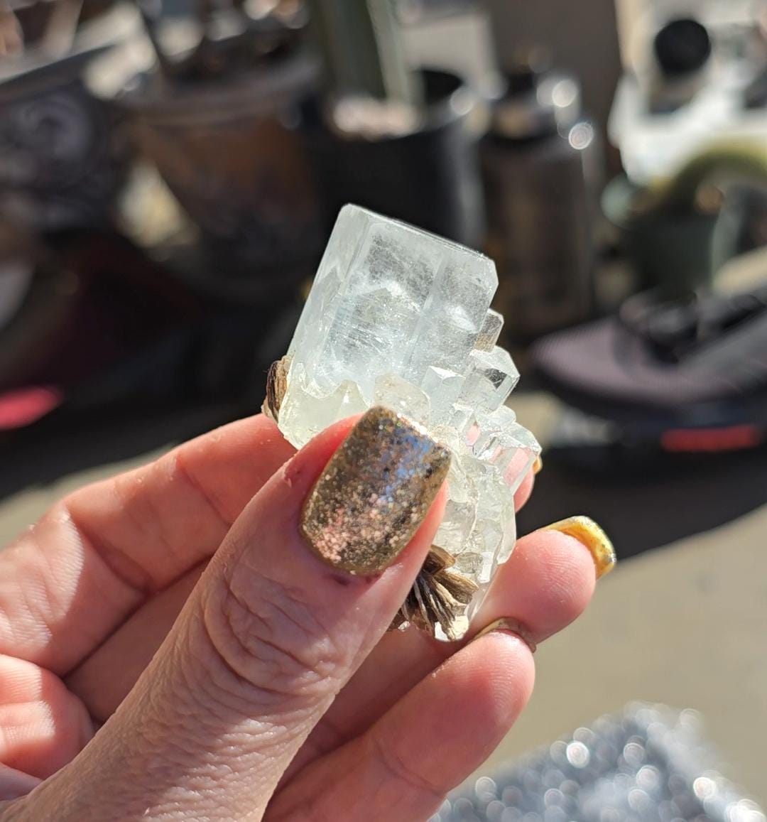 Water Clear Aquamarine on Mica | Shigar Valley, Pakistan | Natural Blue Aquamarine Crystal Specimen