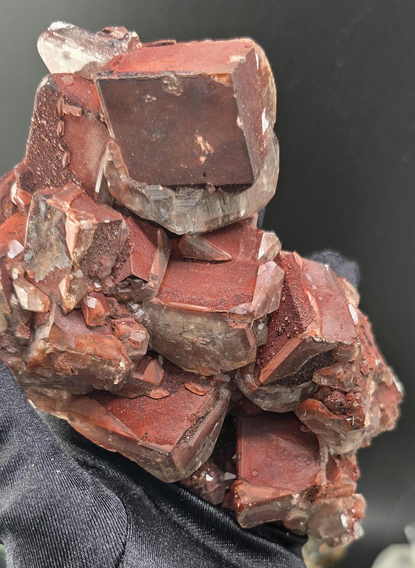 Chocolate Calcite with Rare Goethite Inclusions! Big Specimen over 500 grams!