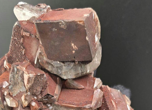 Chocolate Calcite with Rare Goethite Inclusions! Big Specimen over 500 grams!