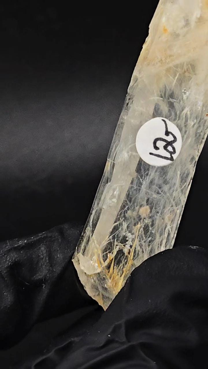 Blue Smoke Small Point | Weird Key | Cookeite Inclusion | Tyndall Effect | Manifesting