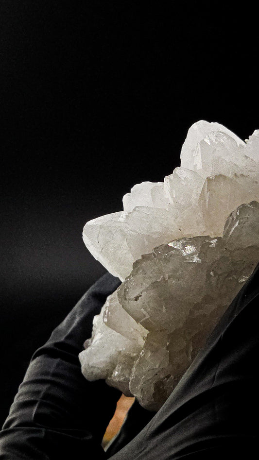 White Quartz Flower Cluster | Natural Crystal Bloom | Raw Clear Quartz | Healing Energy Stone | Reiki & Meditation Decor