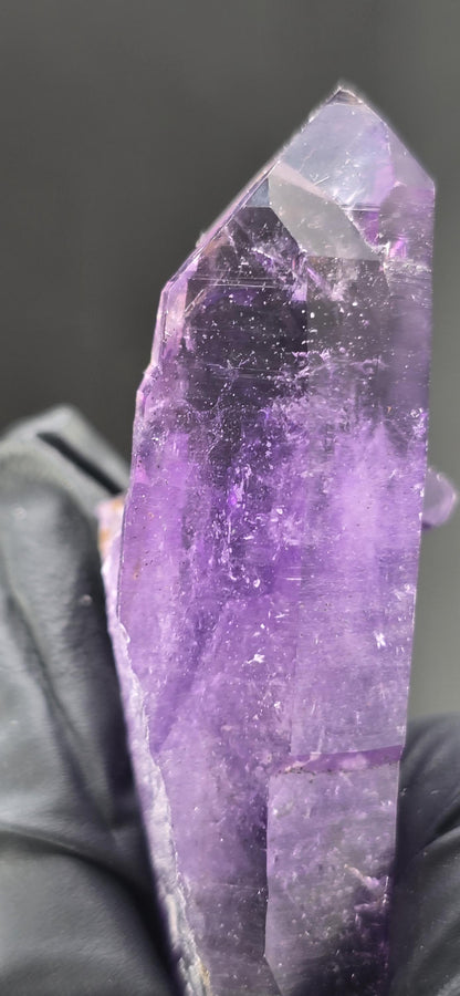 Three Trees Brandberg Amethyst Phantom | Deep Purple Double Terminated Tabby Quartz | Self-Healed Crystal | High Vibration Collector’s Piece
