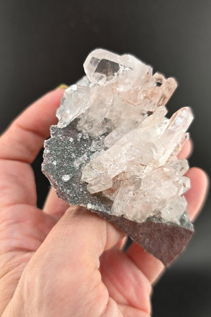 Pink Colombian "Lithium" Cluster of High Luster Tabular Quartz!
