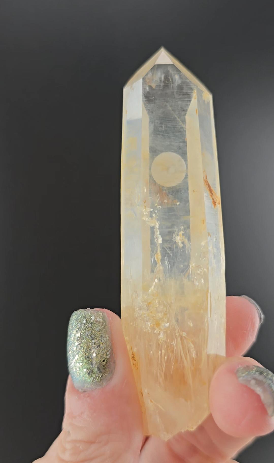 Small Blue Smoke Point Colombia with Cookeite Santander Lemurian