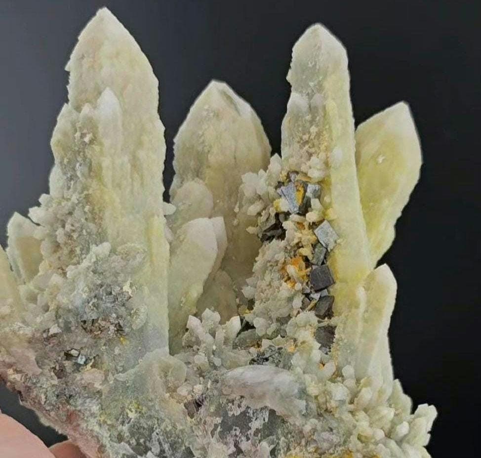 Dragon Cluster Masterpiece Inner Mongolia Old Stock with Pyrite on Fluorite
