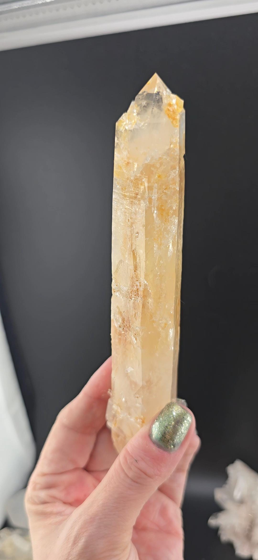 Blue Smoke Lemurian Quartz | Colombian Santander Crystal | Raw Lemurian with Cookeite & Double Terminated Rider | High Vibration Point