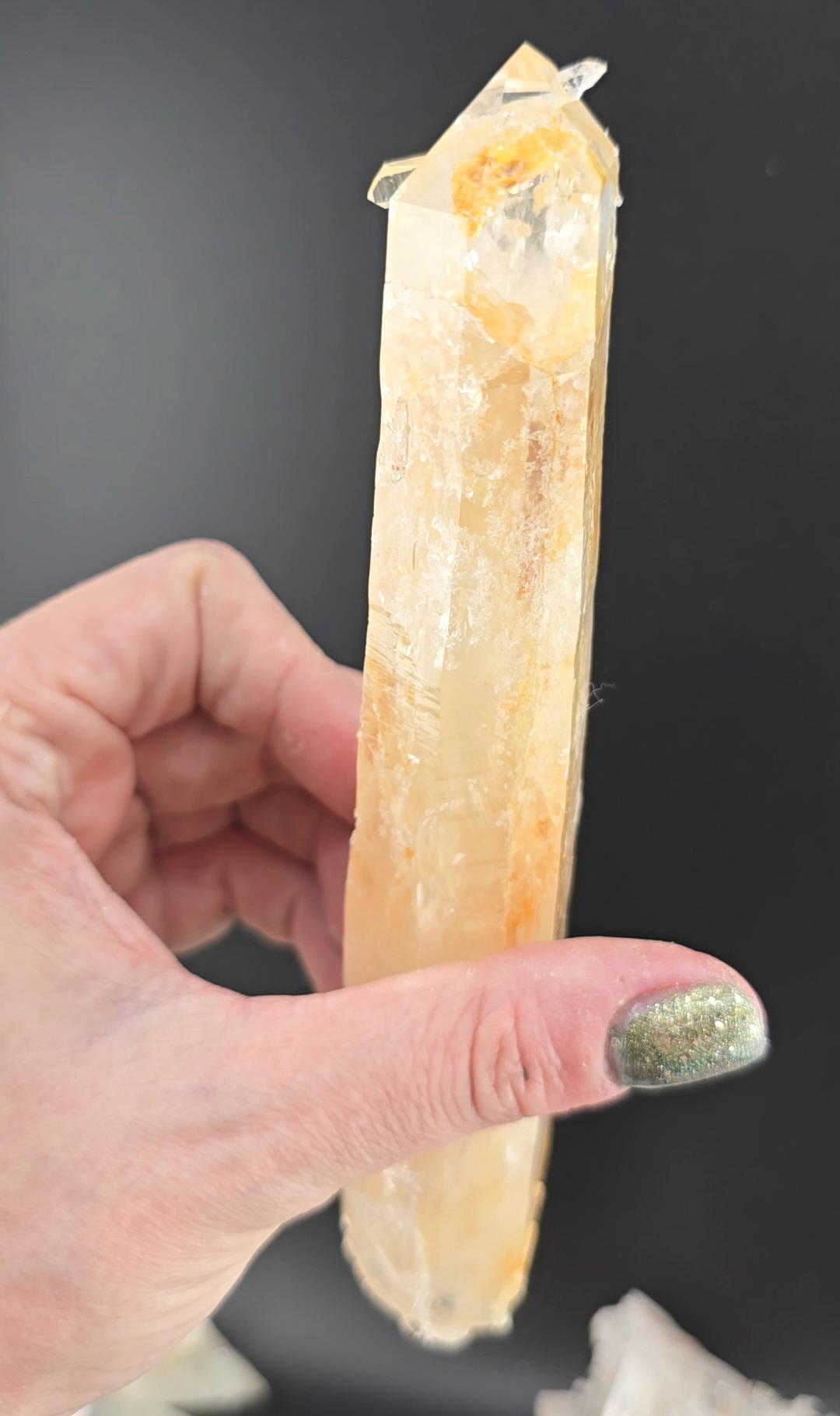 Blue Smoke Lemurian Quartz | Colombian Santander Crystal | Raw Lemurian with Cookeite & Double Terminated Rider | High Vibration Point