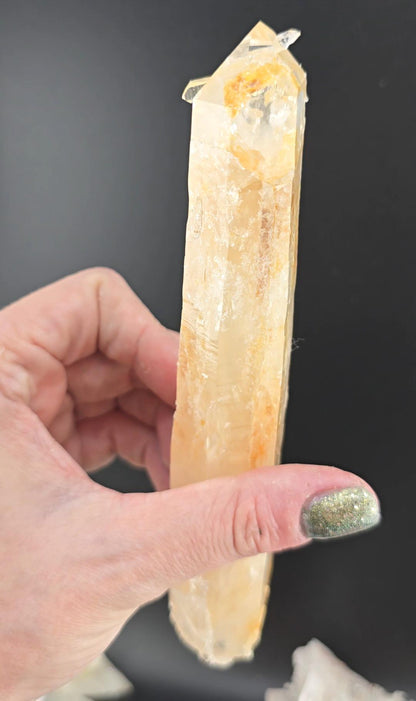 Blue Smoke Lemurian Quartz | Colombian Santander Crystal | Raw Lemurian with Cookeite & Double Terminated Rider | High Vibration Point