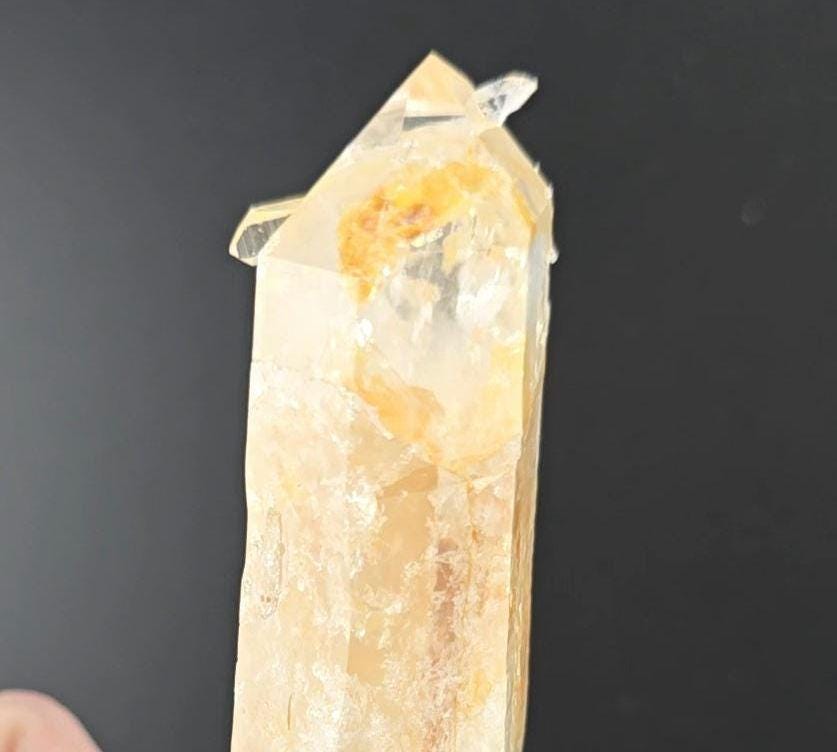 Blue Smoke Lemurian Quartz | Colombian Santander Crystal | Raw Lemurian with Cookeite & Double Terminated Rider | High Vibration Point
