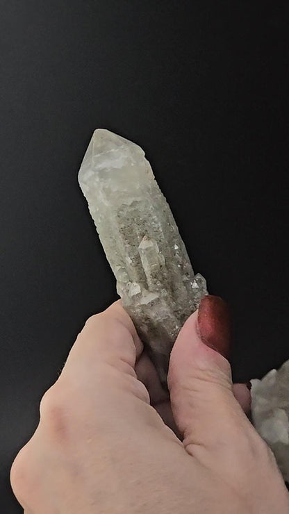 Inner Mongolian Scalenahedral Green Point | Prase Quartz | Hedenbergite Inclusion
