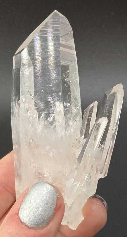 Lemurian Clear Quartz Point with Striated Riders! Amazing Santander piece!