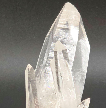 Lemurian Clear Quartz Point with Striated Riders! Amazing Santander piece!