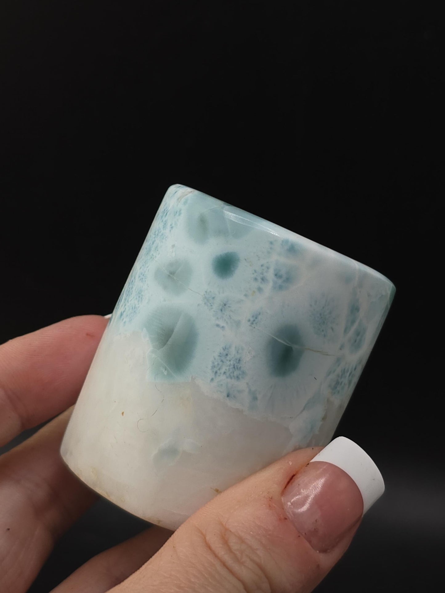 LARIMAR Core Snap Shot Of The Caribbean Ocean | Pectolite | Dominican Republic