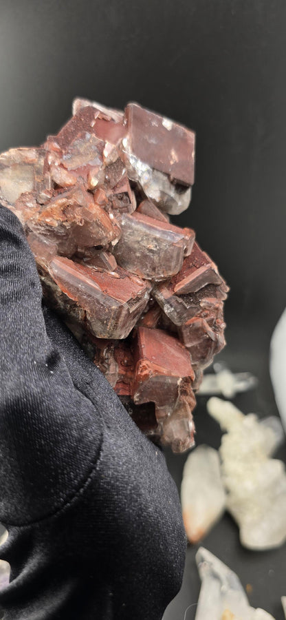 Chocolate Calcite with Rare Goethite Inclusions! Big Specimen over 500 grams!