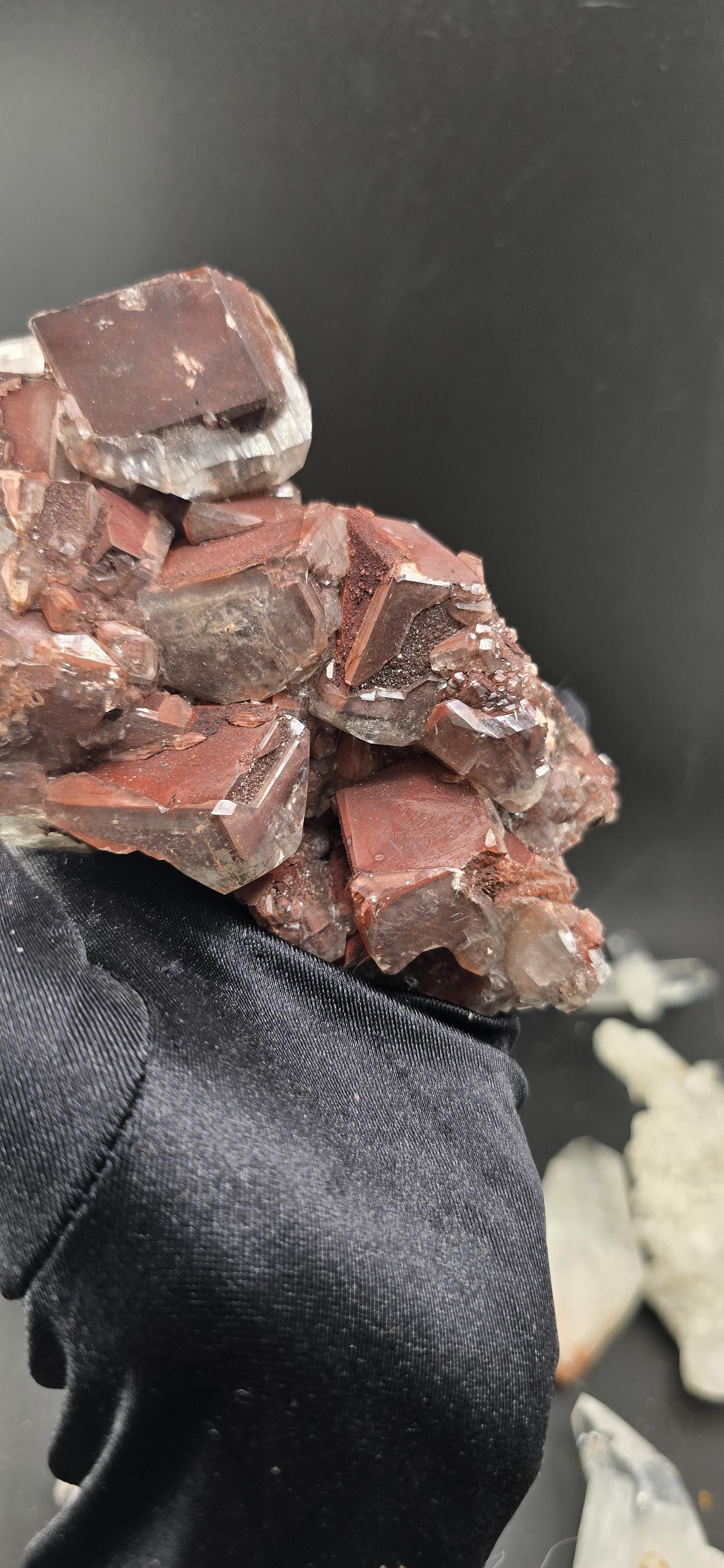 Chocolate Calcite with Rare Goethite Inclusions! Big Specimen over 500 grams!