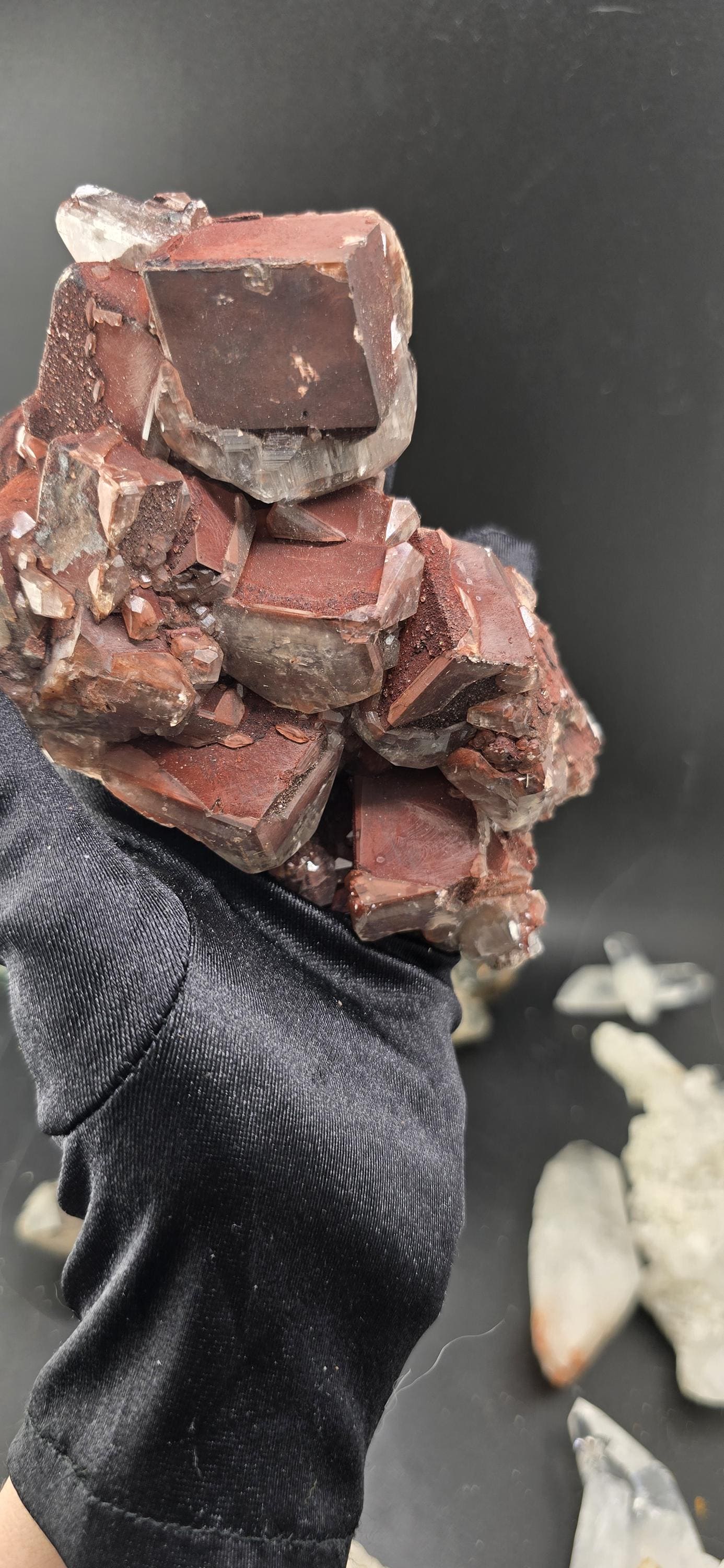 Chocolate Calcite with Rare Goethite Inclusions! Big Specimen over 500 grams!