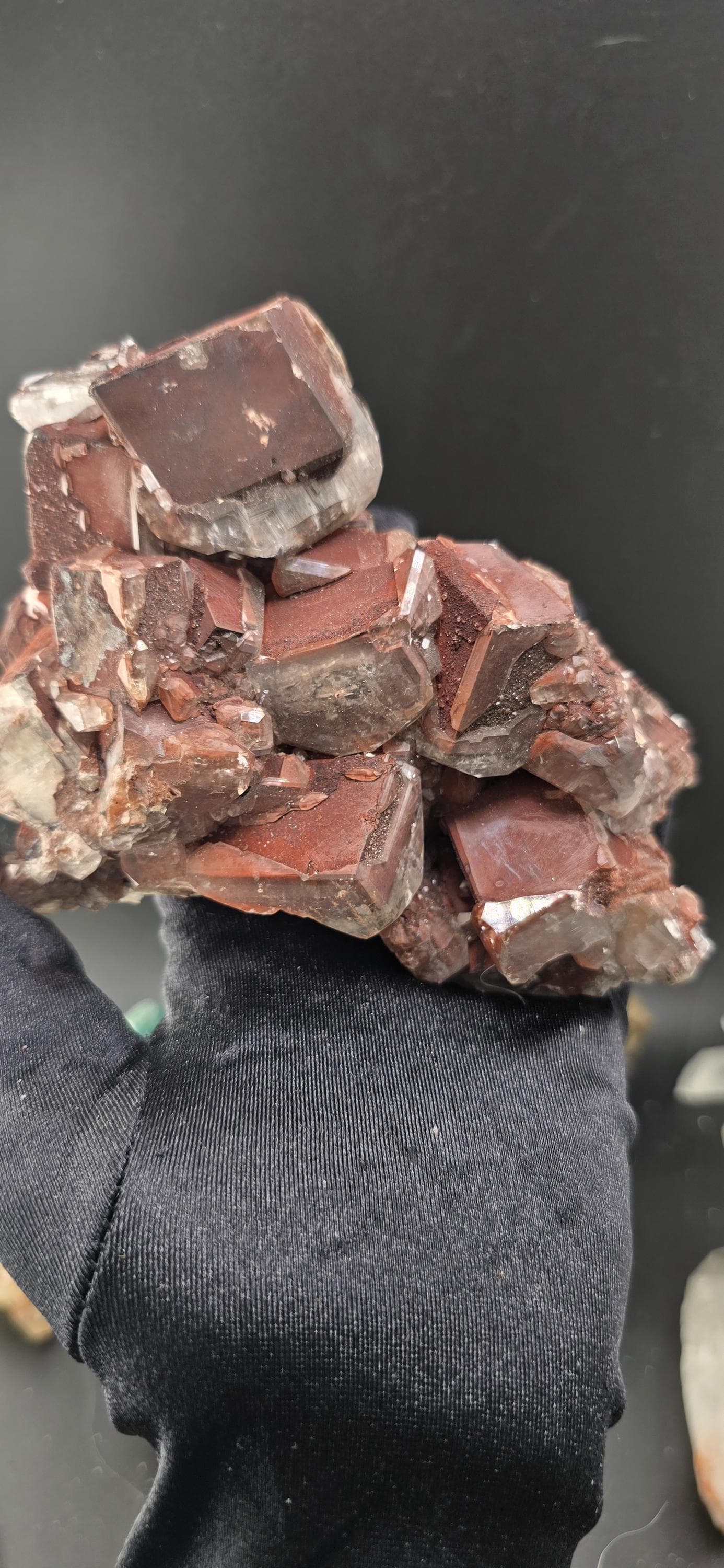 Chocolate Calcite with Rare Goethite Inclusions! Big Specimen over 500 grams!