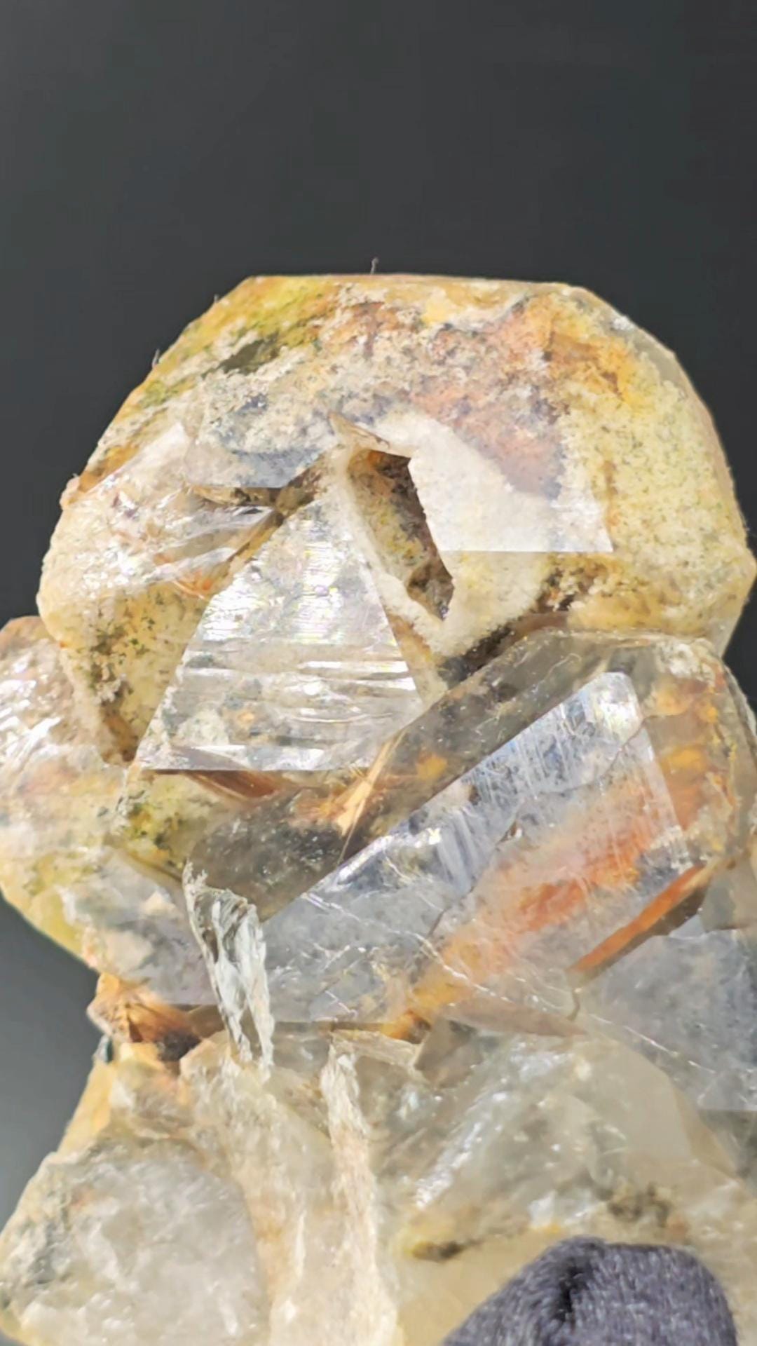 Shamanic Dream Stone Brazilian Garden Quartz Weird Formation With Unique Octahedral Onclusions Etched