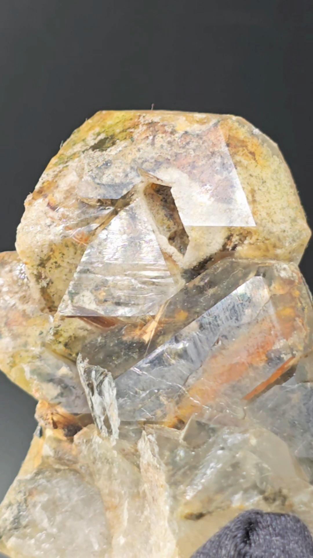 Shamanic Dream Stone Brazilian Garden Quartz Weird Formation With Unique Octahedral Onclusions Etched