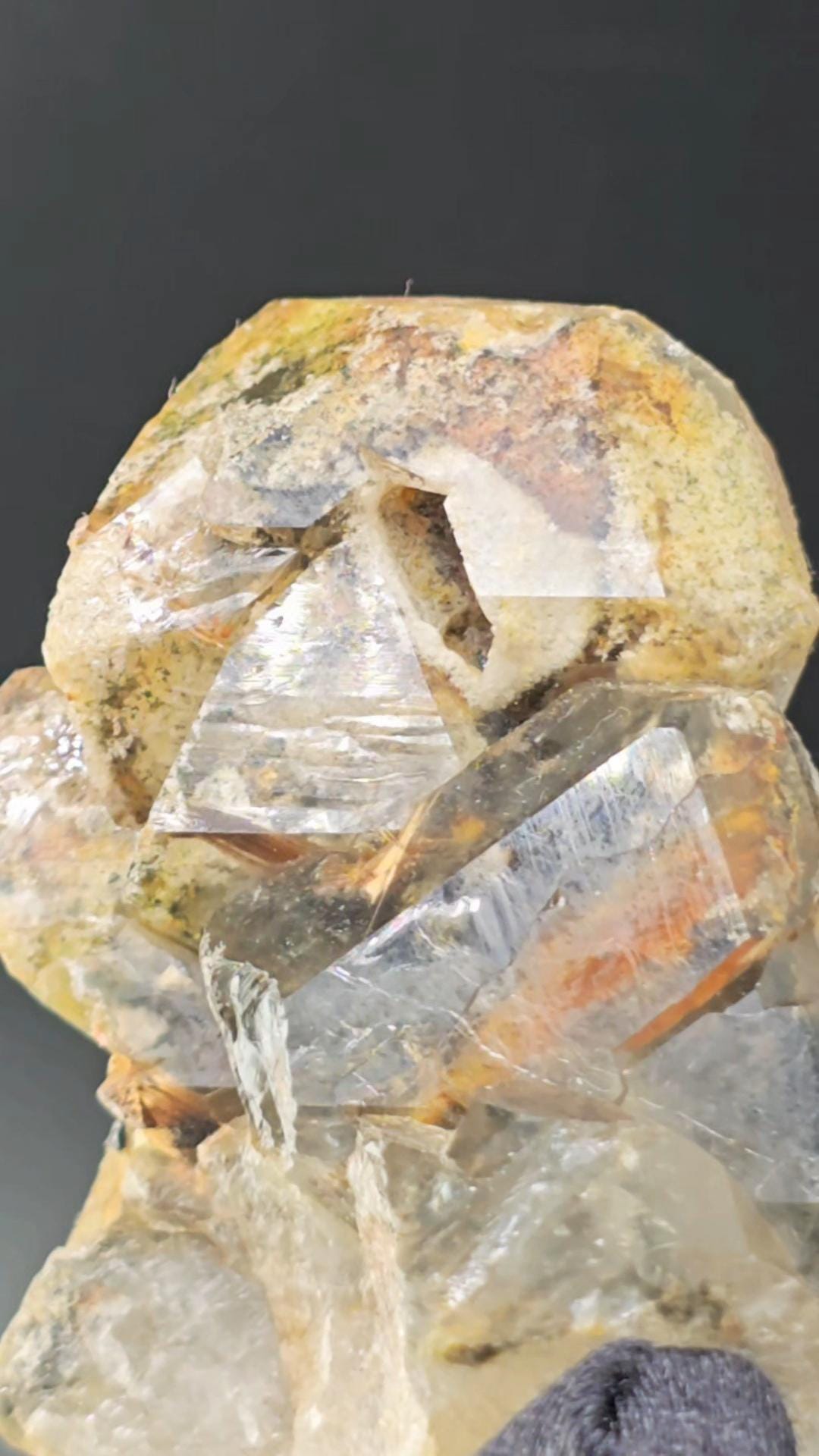 Shamanic Dream Stone Brazilian Garden Quartz Weird Formation With Unique Octahedral Onclusions Etched