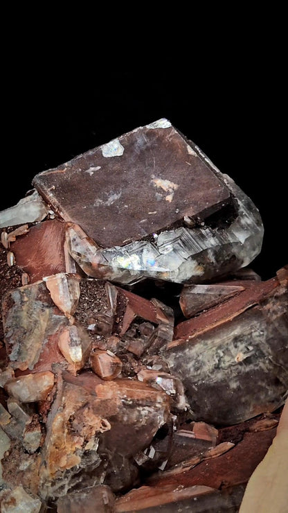 Hematite Included Calcite Specimen From Hubei Daye China w Goethite Inclusions Massive Statement Piece
