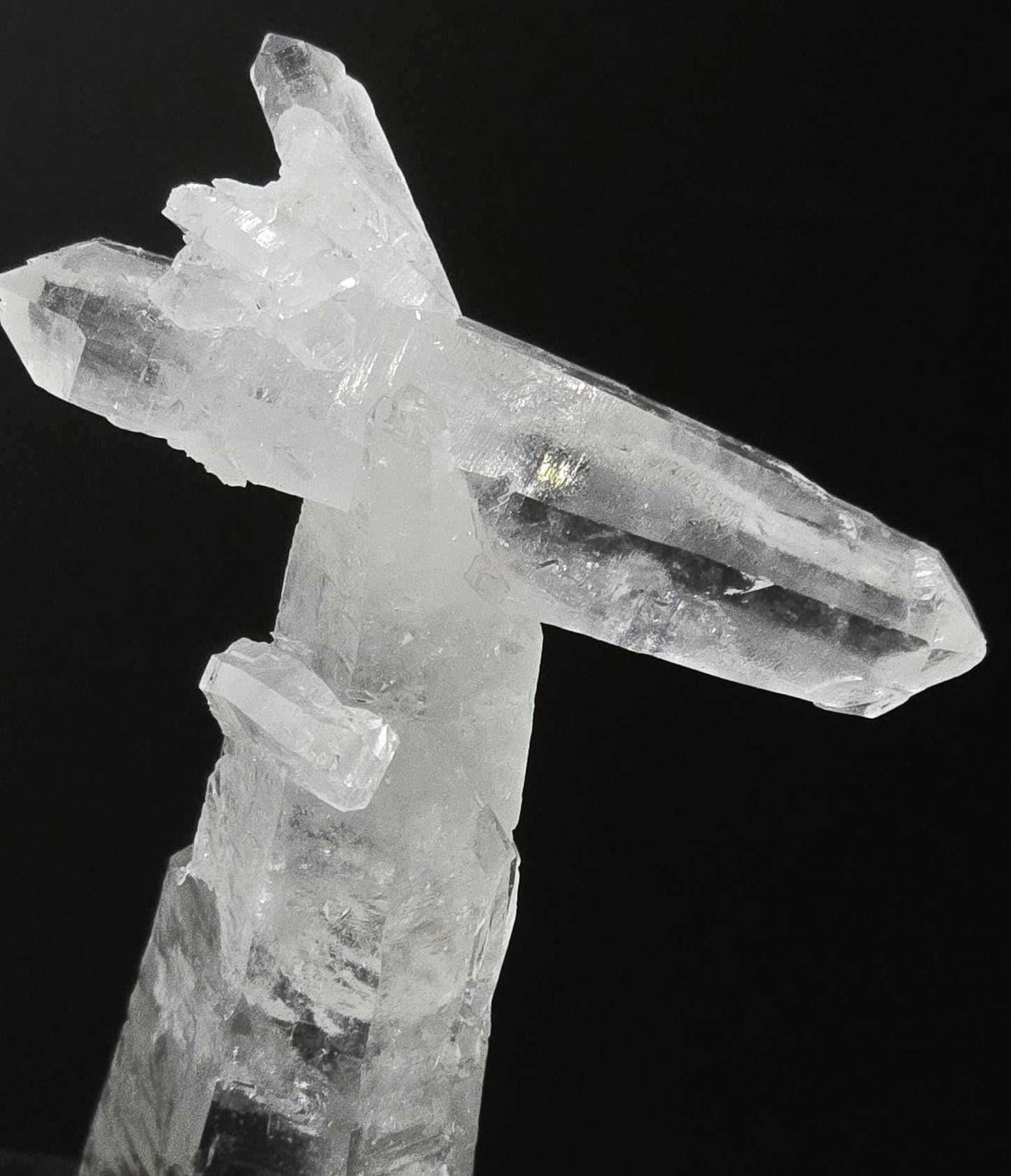Unique Laser Quartz Point With Double Terminated Rider | Dia Matina, Brazil | Optical Clarity | Manifestation
