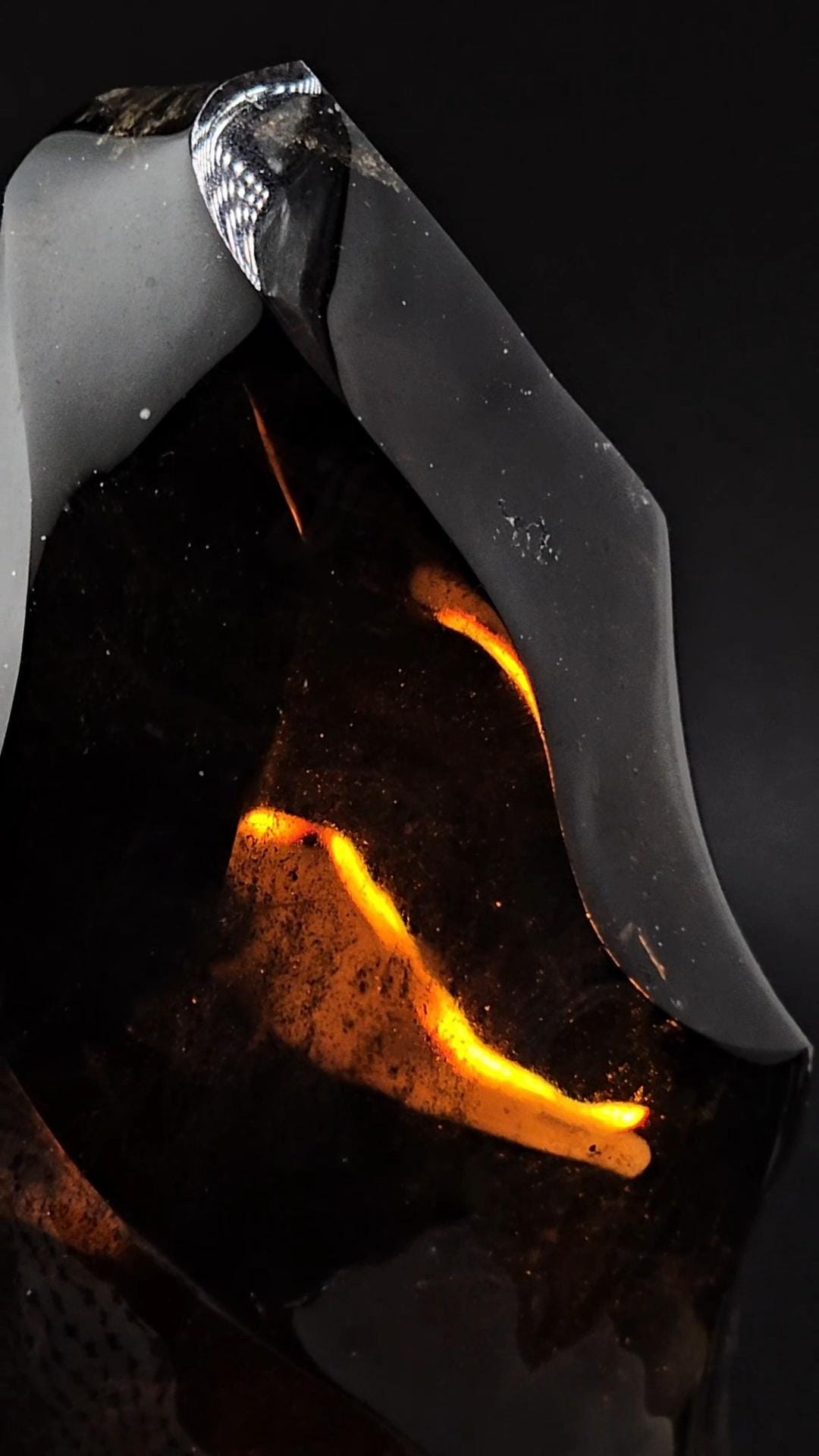 HUGE Smoky Quartz Flame from 90s Brazil w International Galaxy! 5kg