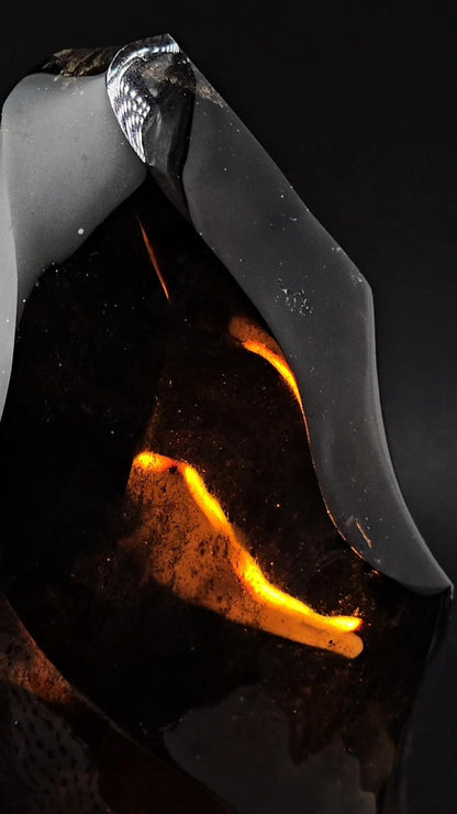 HUGE Smoky Quartz Flame from 90s Brazil w International Galaxy! 5kg
