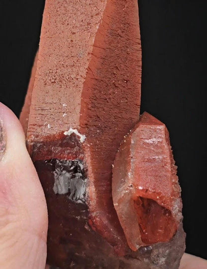 Red Moroccan Dragon Hematite Infused Quartz w Visible Layers!