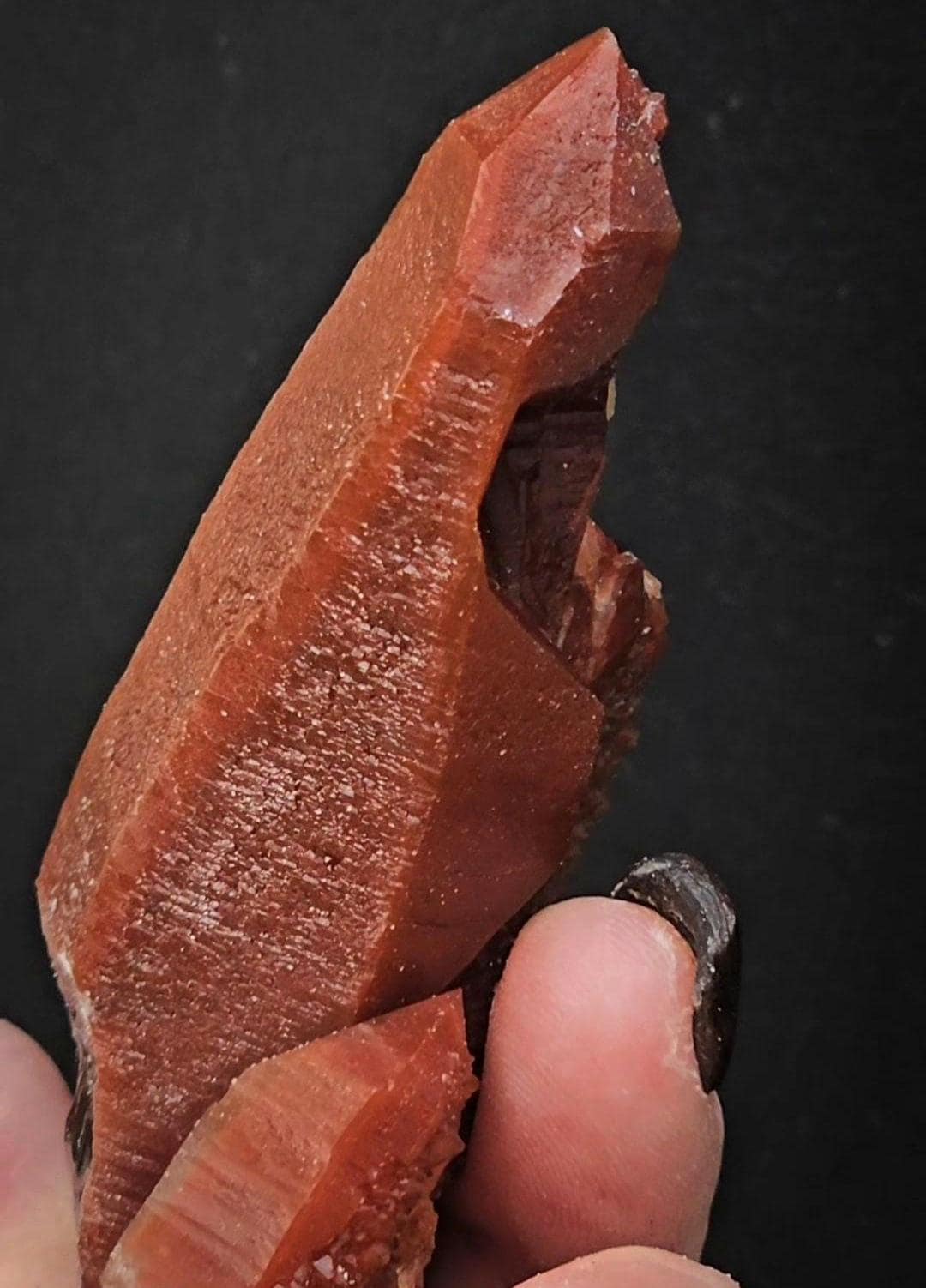 Red Moroccan Dragon Hematite Infused Quartz w Visible Layers!