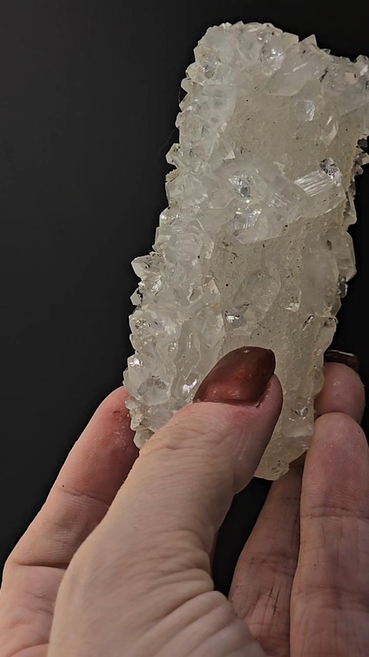 Apophylite On Calcite! Hot pocket formation. From India!