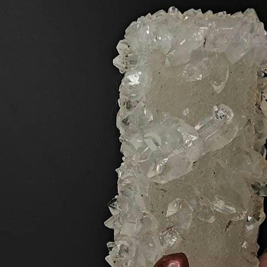 Apophylite On Calcite! Hot pocket formation. From India!