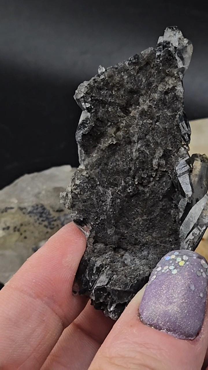 Black Vera Cruz Amethyst ontop of Goethite Casting! New Find! Limited Availability!