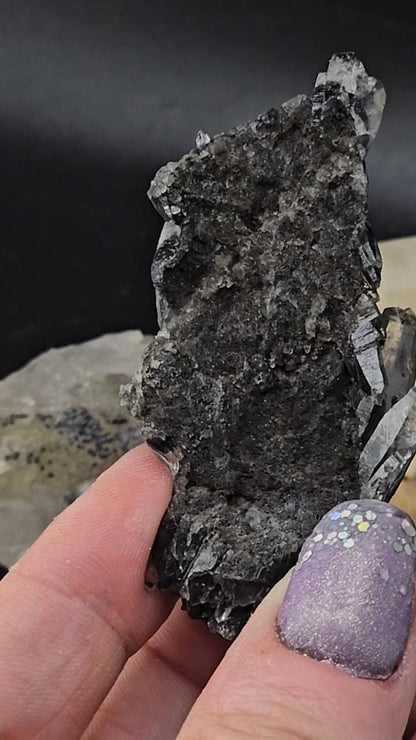 Black Vera Cruz Amethyst ontop of Goethite Casting! New Find! Limited Availability!