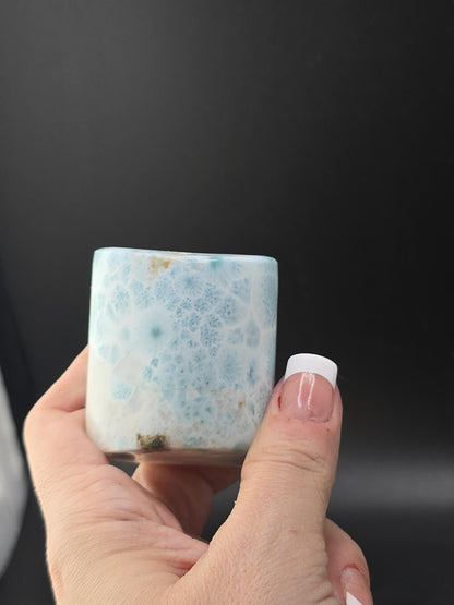 LARIMAR Core Snap Shot Of The Caribbean Ocean | Pectolite | Dominican Republic