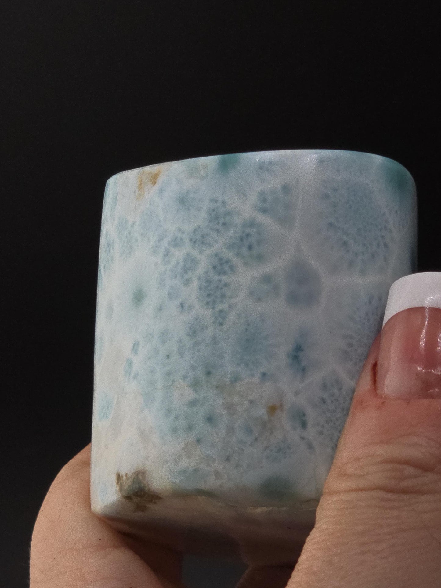 LARIMAR Core Snap Shot Of The Caribbean Ocean | Pectolite | Dominican Republic