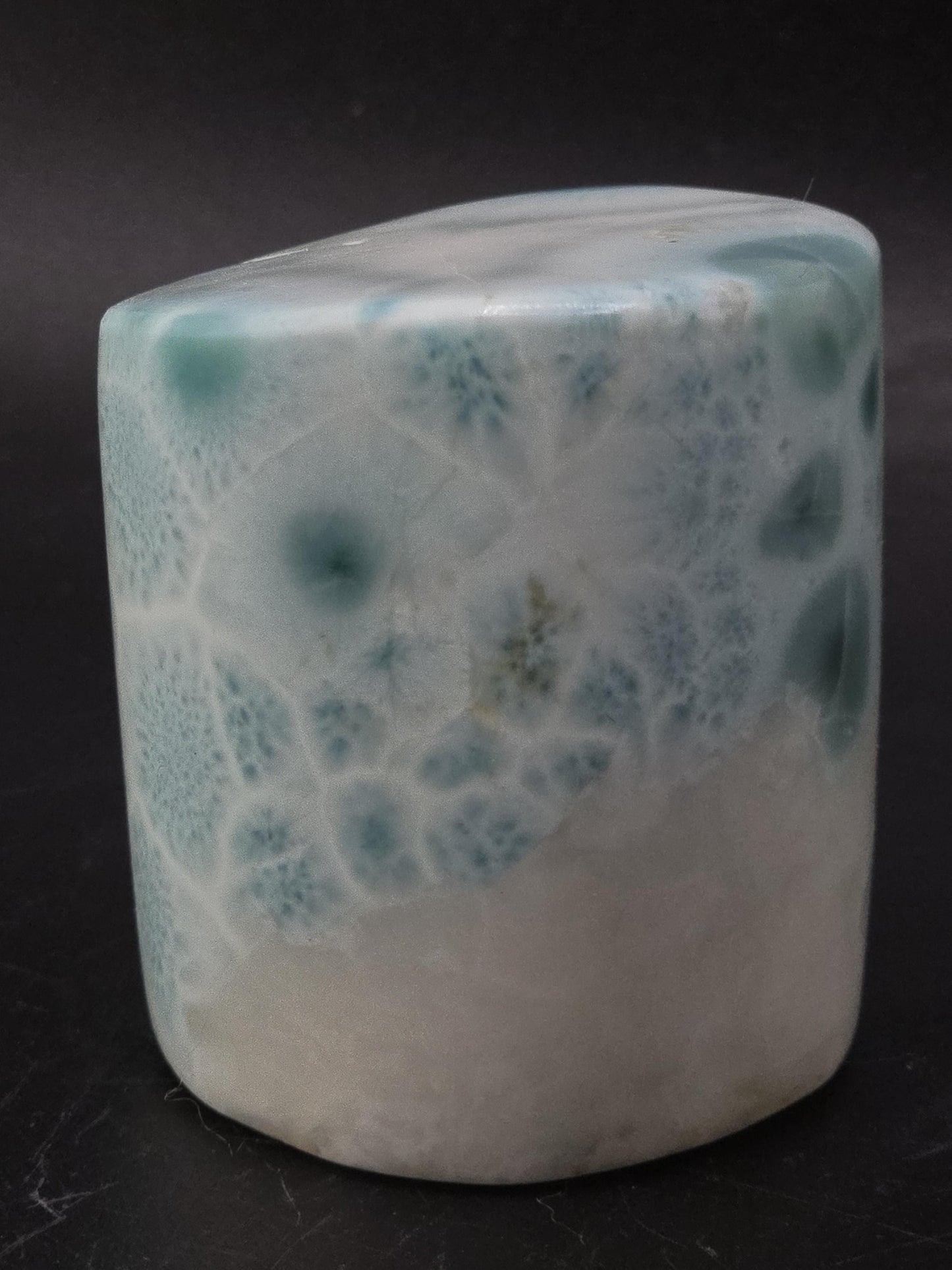 LARIMAR Core Snap Shot Of The Caribbean Ocean | Pectolite | Dominican Republic