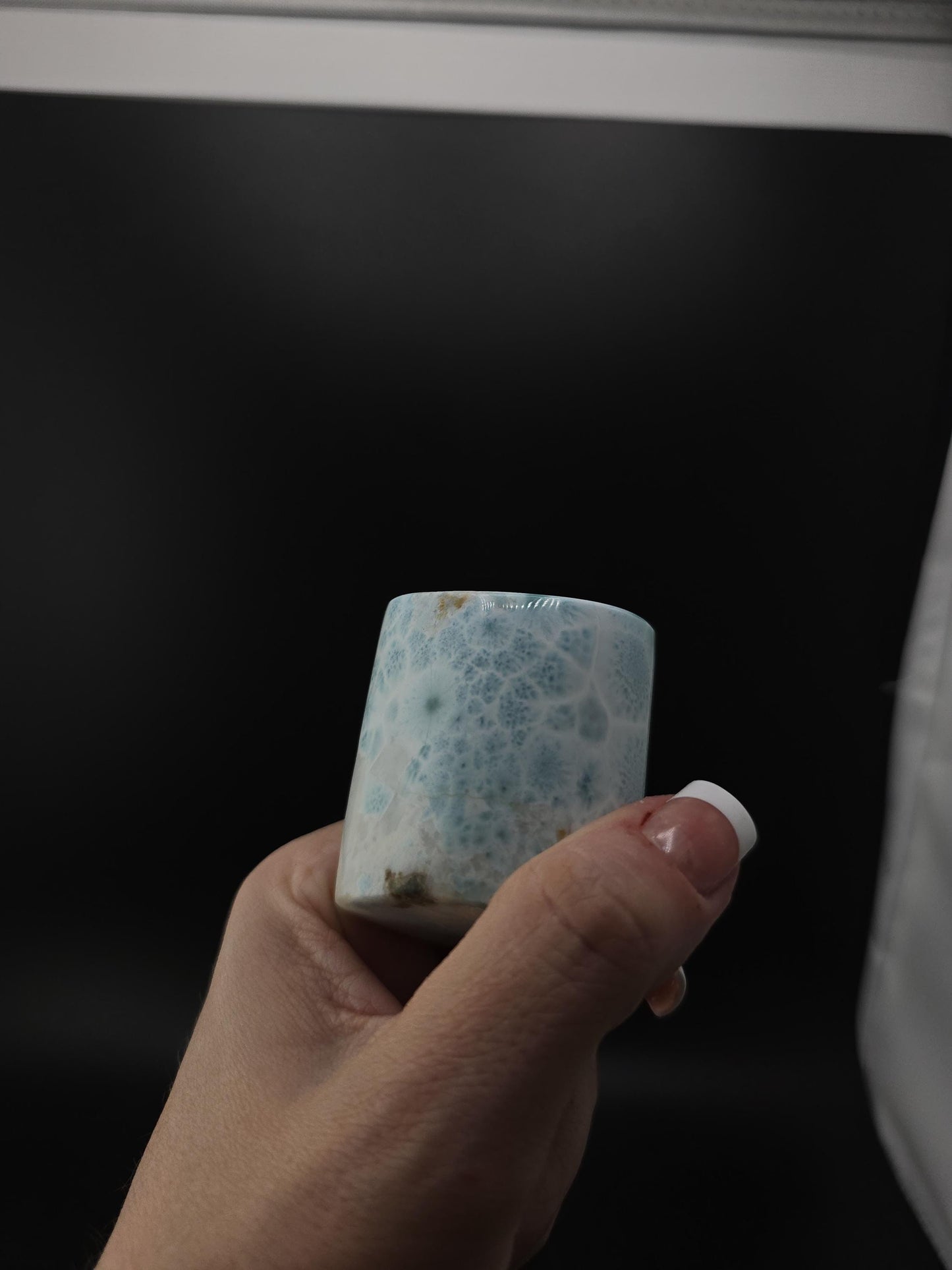 LARIMAR Core Snap Shot Of The Caribbean Ocean | Pectolite | Dominican Republic