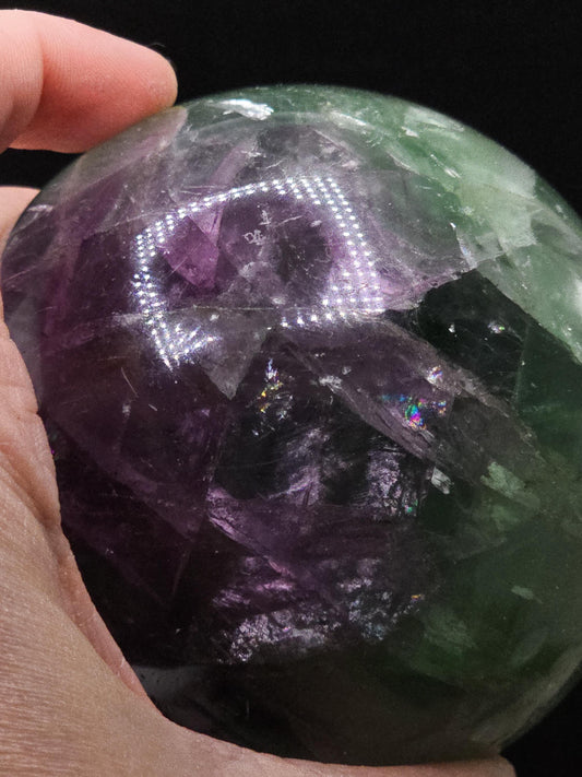Enormous Fluorite Sphere – Unique Energy, Stunning Display, Discounted for Minor Dings
