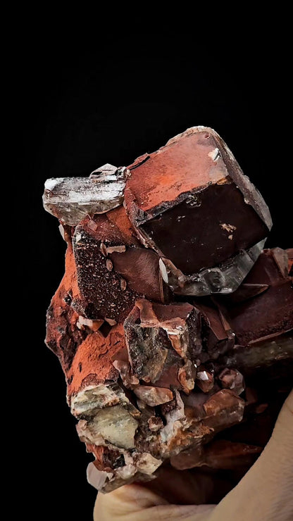 Hematite Included Calcite Specimen From Hubei Daye China w Goethite Inclusions Massive Statement Piece