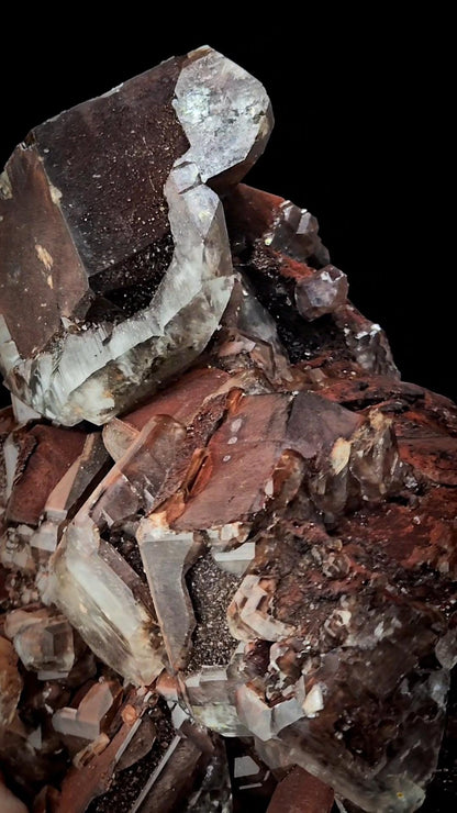 Hematite Included Calcite Specimen From Hubei Daye China w Goethite Inclusions Massive Statement Piece