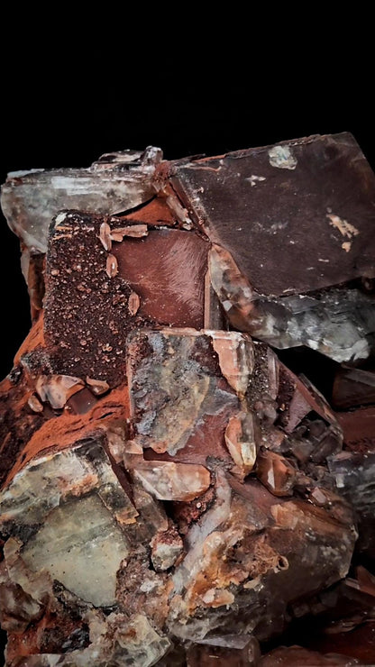 Hematite Included Calcite Specimen From Hubei Daye China w Goethite Inclusions Massive Statement Piece