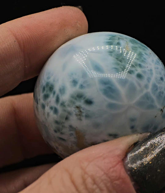 Larimar Sphere | DRC | Blue Pectolite | Polish Crystal