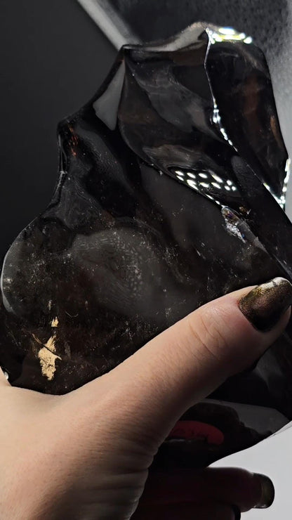 HUGE Smoky Quartz Flame from 90s Brazil w International Galaxy! 5kg