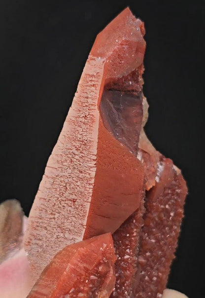 Red Moroccan Dragon Hematite Infused Quartz w Visible Layers!